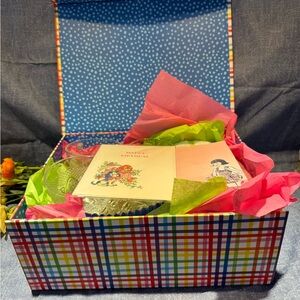Birthday Box Bundle inc federal glass snack set and other goodies